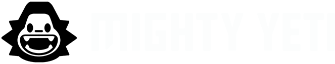 Mighty Yeti logo and wordmark